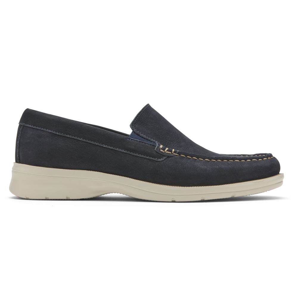 Mocasini Barbati Rockport Palmer Venetian Slip-Ons Bleumarin - Romania 9148-BOENX